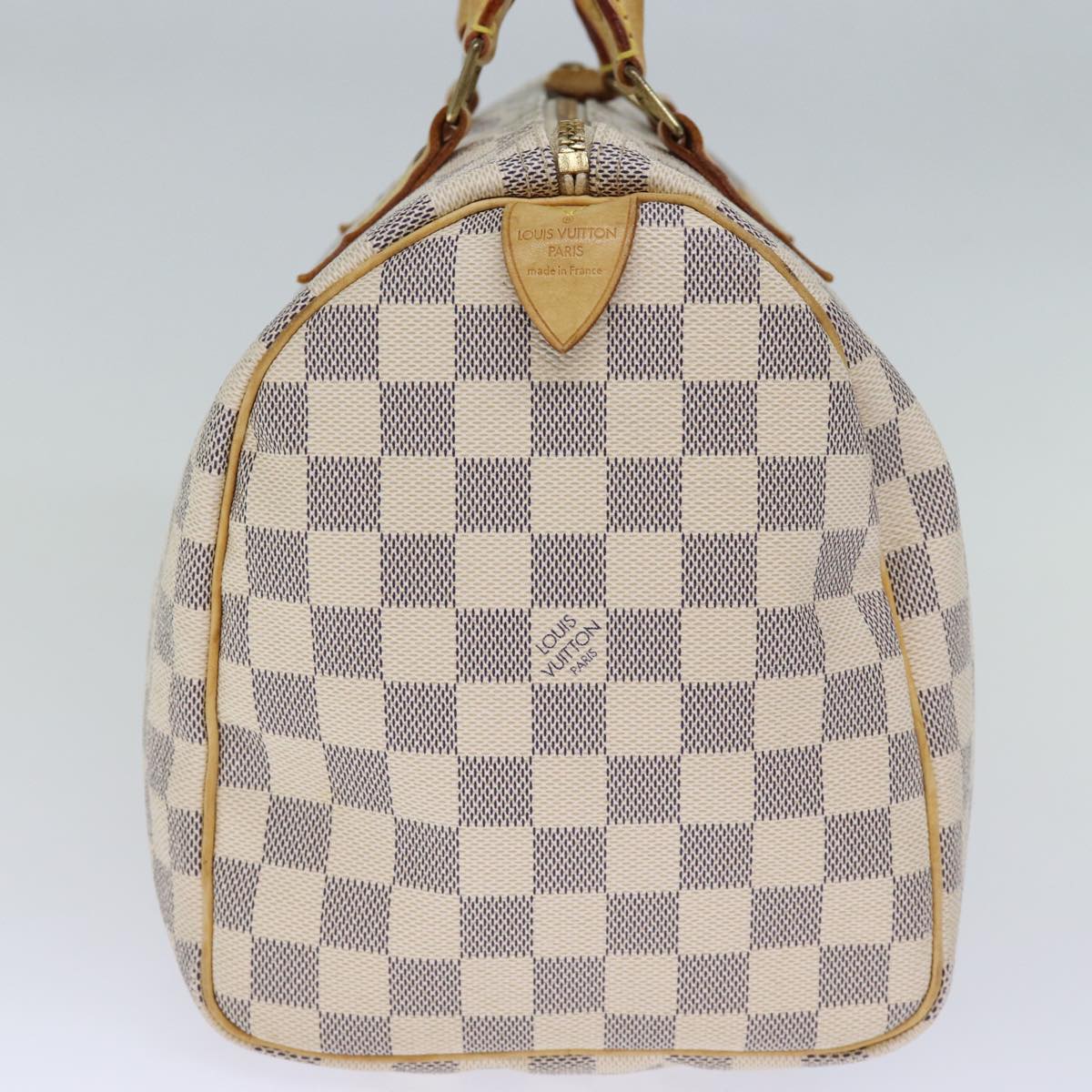 Louis Vuitton Speedy 30, White, Canvas, handbag