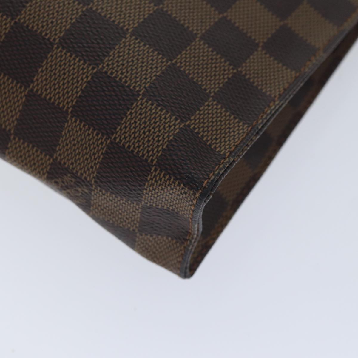 Louis Vuitton Poche Toilette, Brown, Canvas, clutch