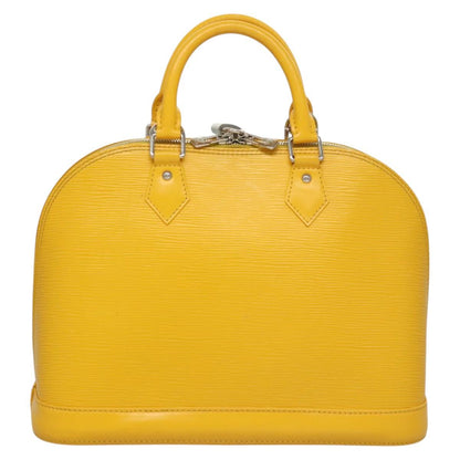 Louis Vuitton Alma, Yellow, Leather, handbag