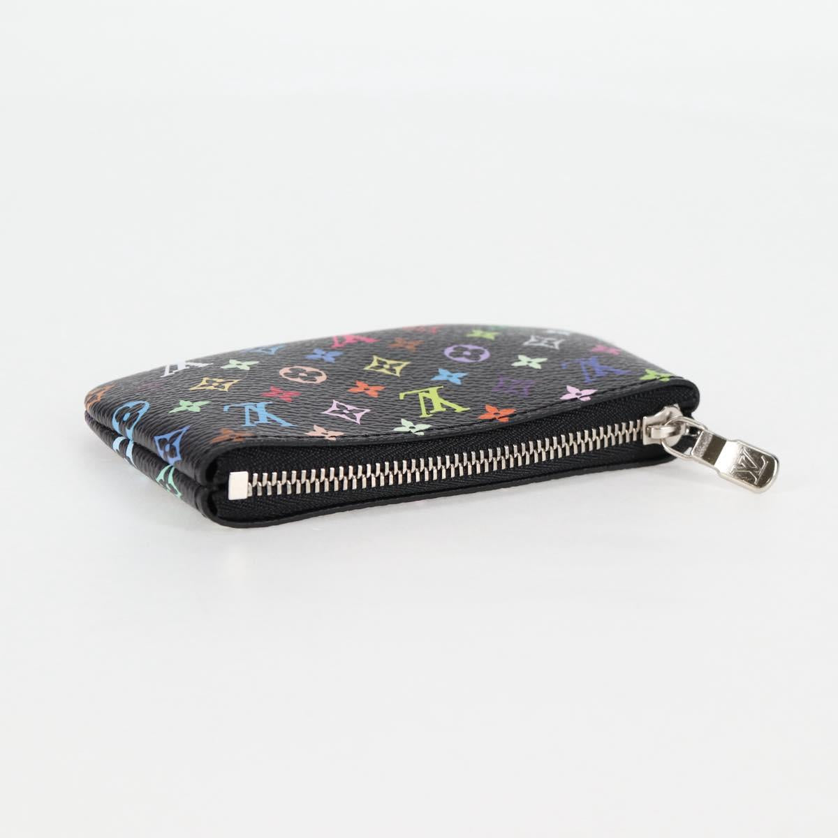 Louis Vuitton Pochette Clés, Black, Canvas, wallet