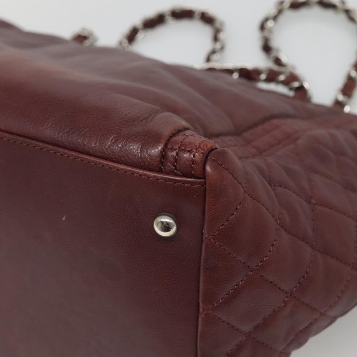 Chanel Grand Shopping, Burgundy, Leather, tote