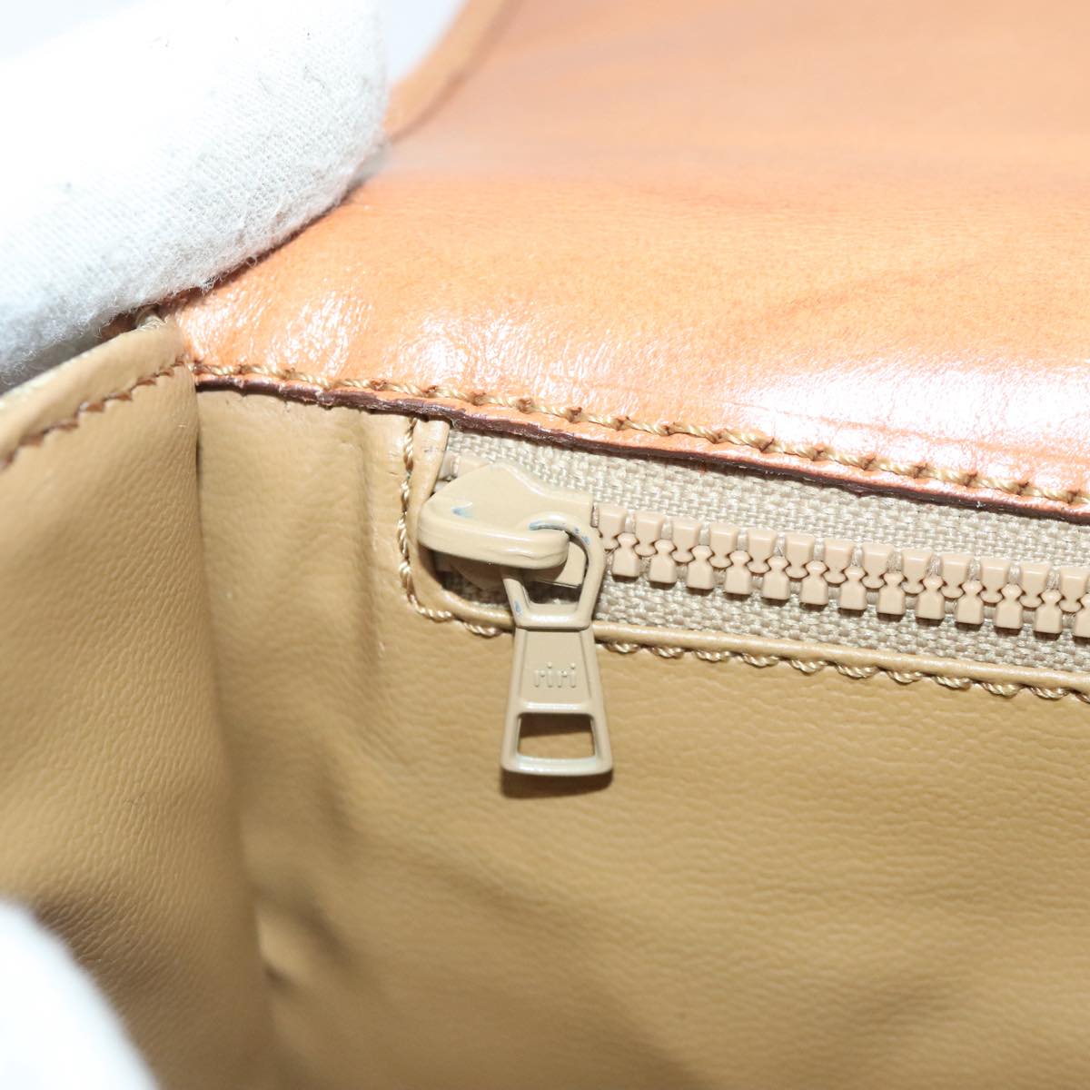 Céline, Beige, Canvas, shoulder