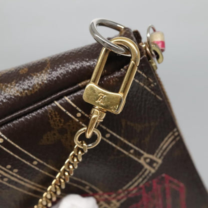 Louis Vuitton Mini Pochette Accessoires, Brown, Canvas, clutch