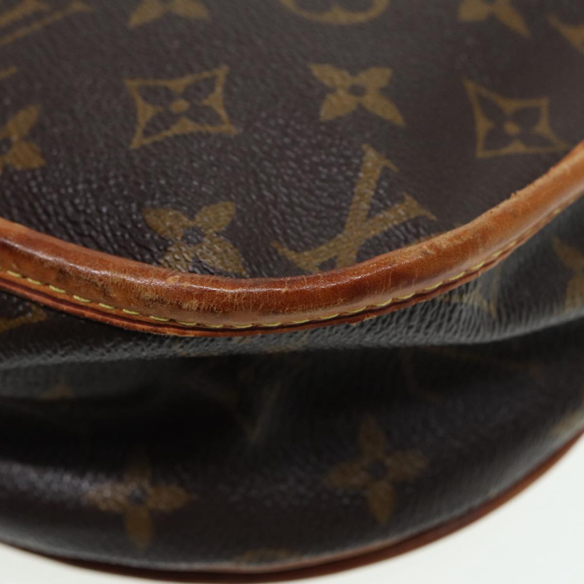 Louis Vuitton Menilmontant, Brown, Canvas, shoulder