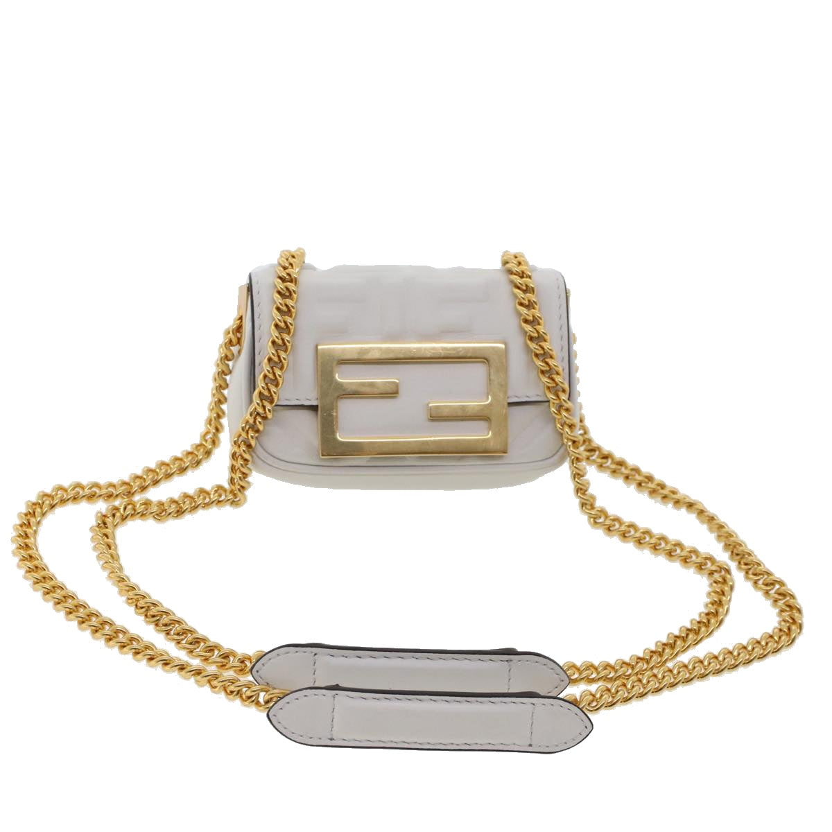 Fendi, White, Leather, shoulder