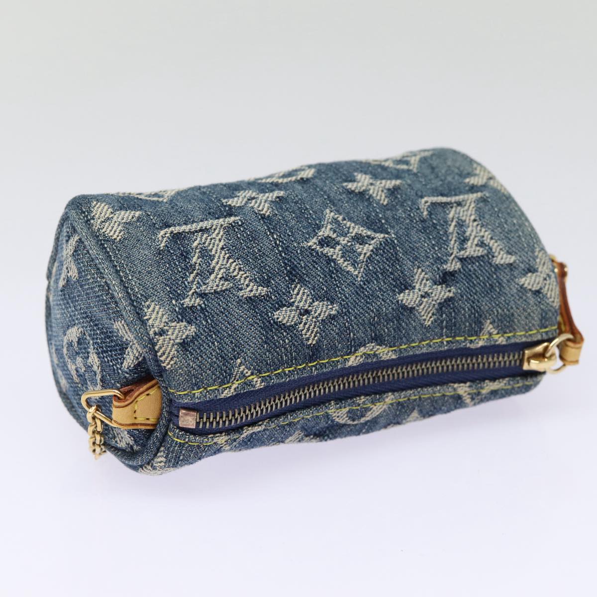 Louis Vuitton Trousse pochette, Blue, Denim - Jeans, wallet