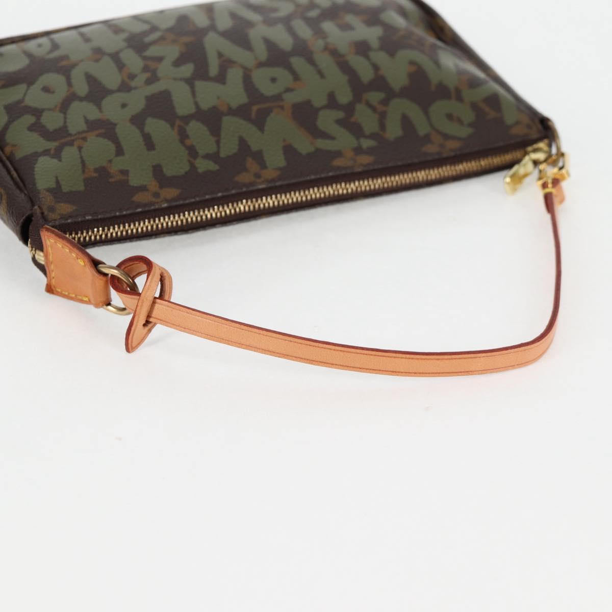 Louis Vuitton Pochette Accessoire, Brown, Canvas, clutch