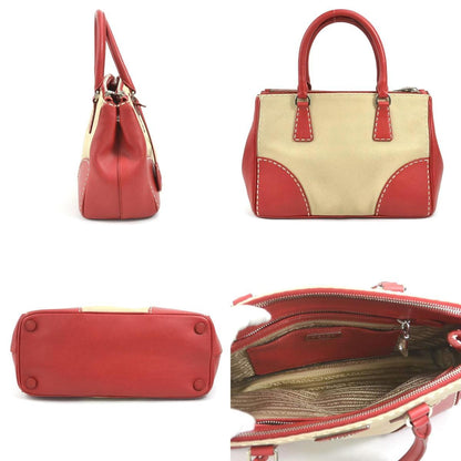 Prada, Beige, Canvas, handbag