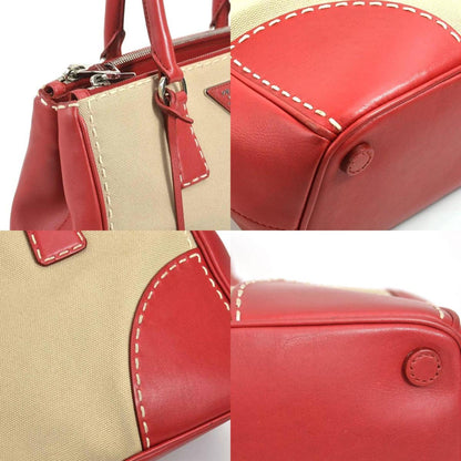 Prada, Beige, Canvas, handbag
