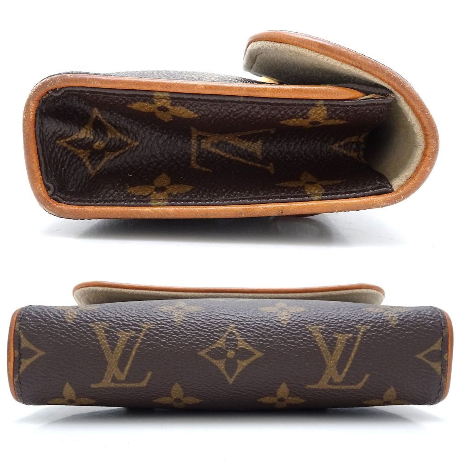 Louis Vuitton Pochette florentine, Brown, Canvas, clutch