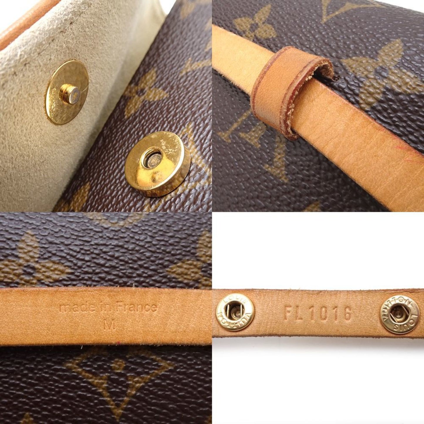 Louis Vuitton Pochette florentine, Brown, Canvas, clutch