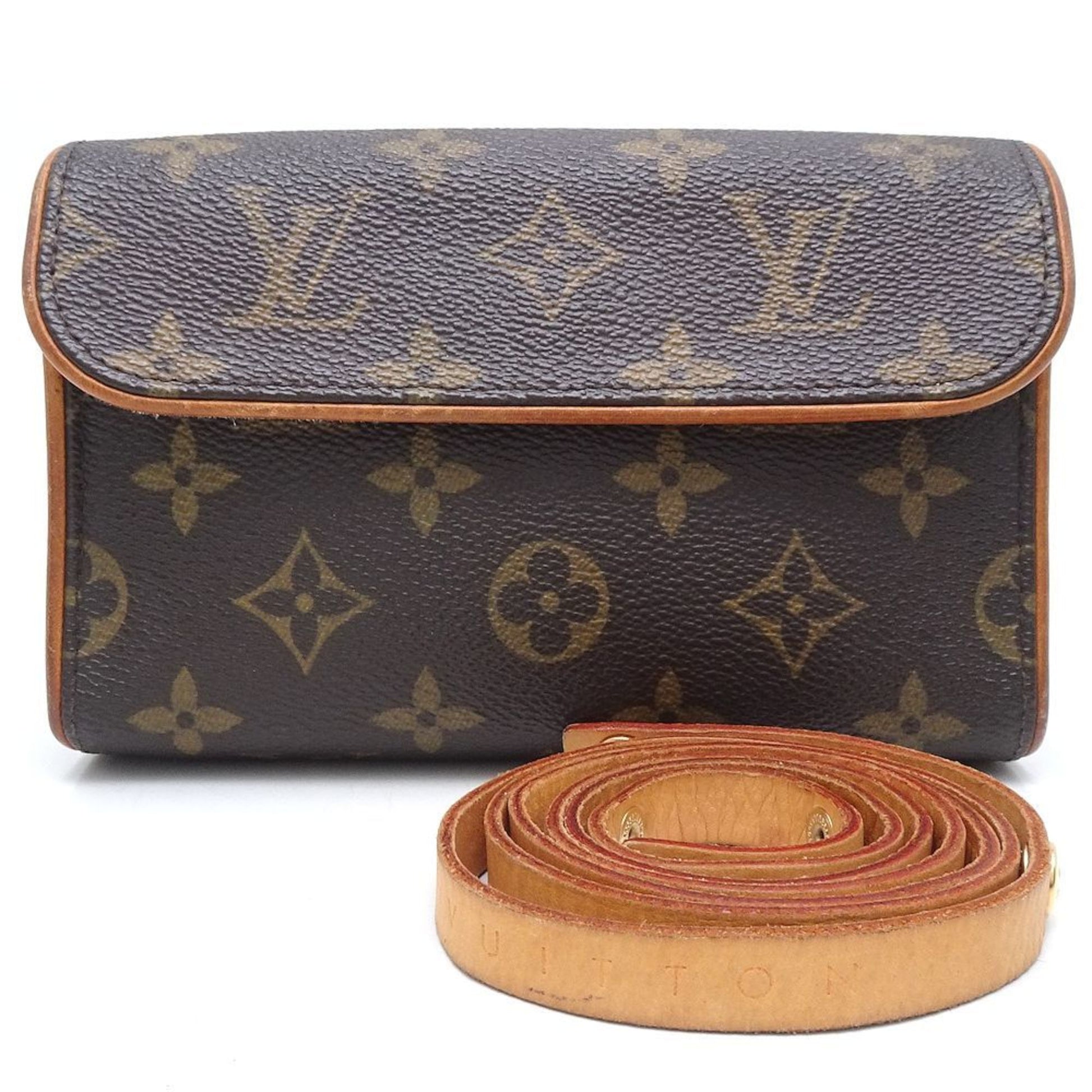 Louis Vuitton Pochette florentine, Brown, Canvas, clutch