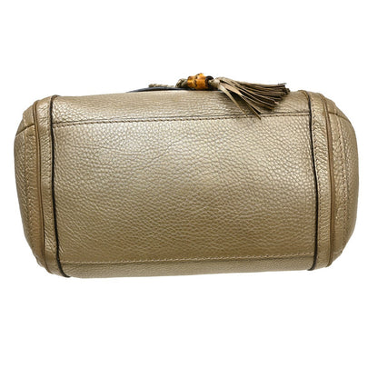 Gucci Bella Flap Leather, Gold, Leather, Shoulder Bag