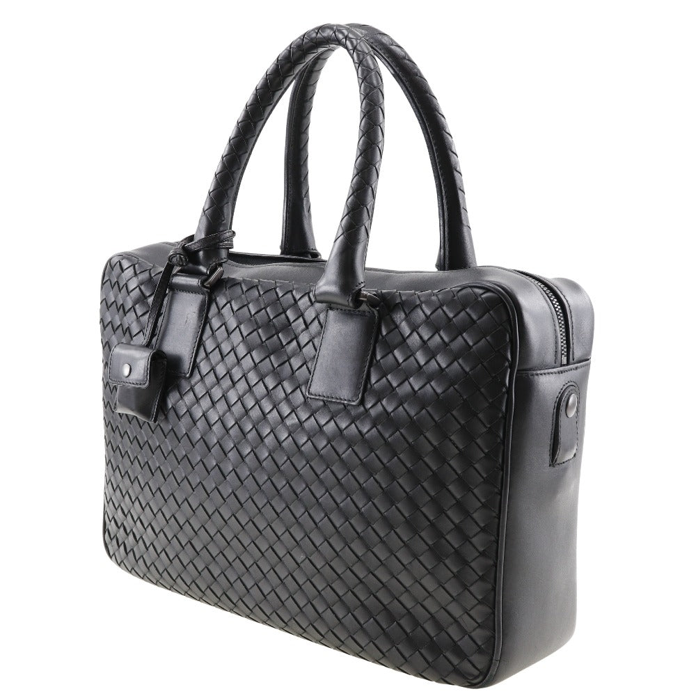 Bottega Veneta Intrecciato, Black, Leather, travel