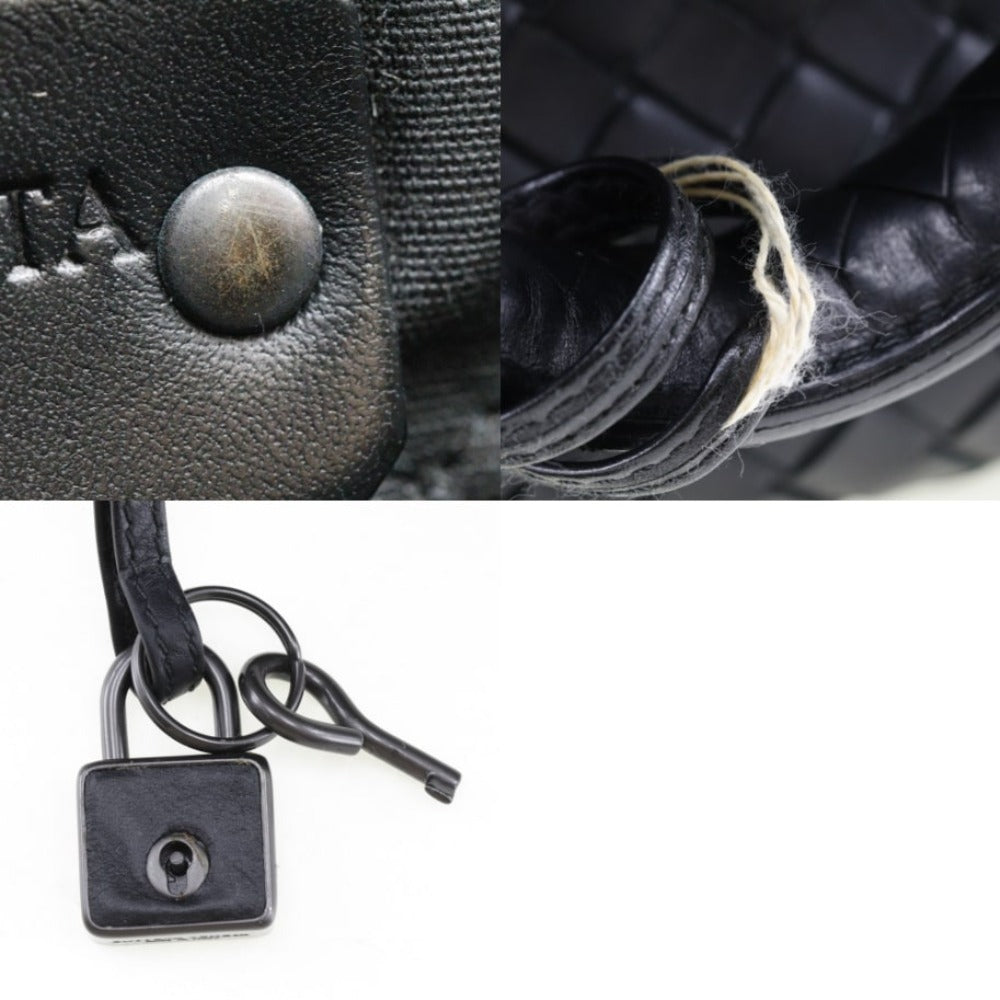 Bottega Veneta Intrecciato, Black, Leather, travel