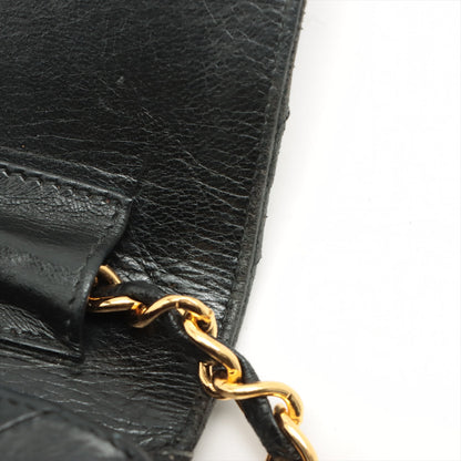 Chanel V-Stich, Black, Leather, shoulder