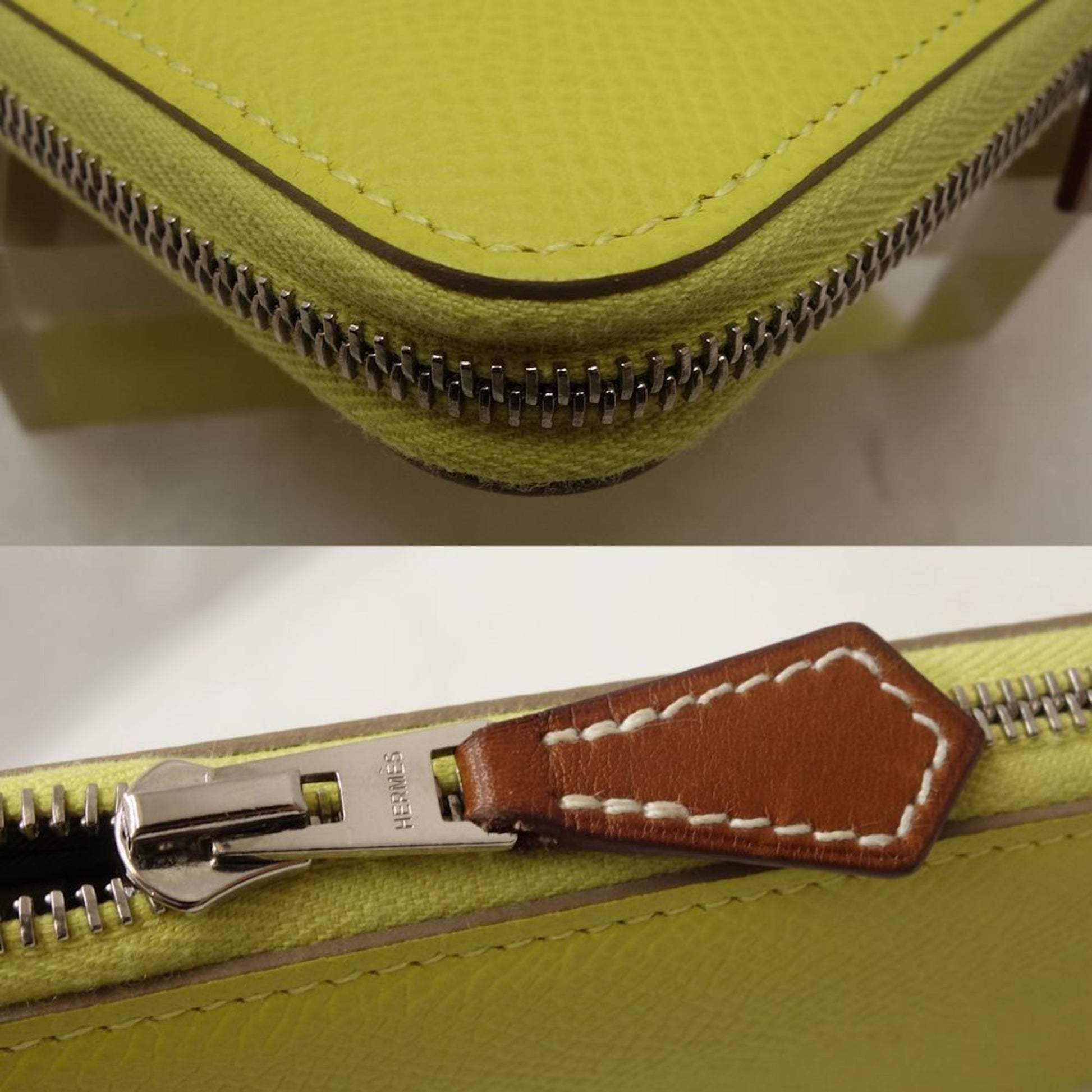 Hermès Silk'In, Yellow, Leather, wallet