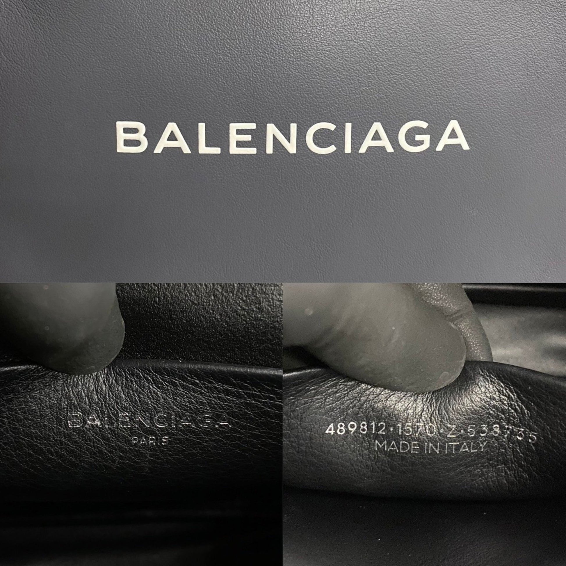 Balenciaga, Grey, Leather, shoulder