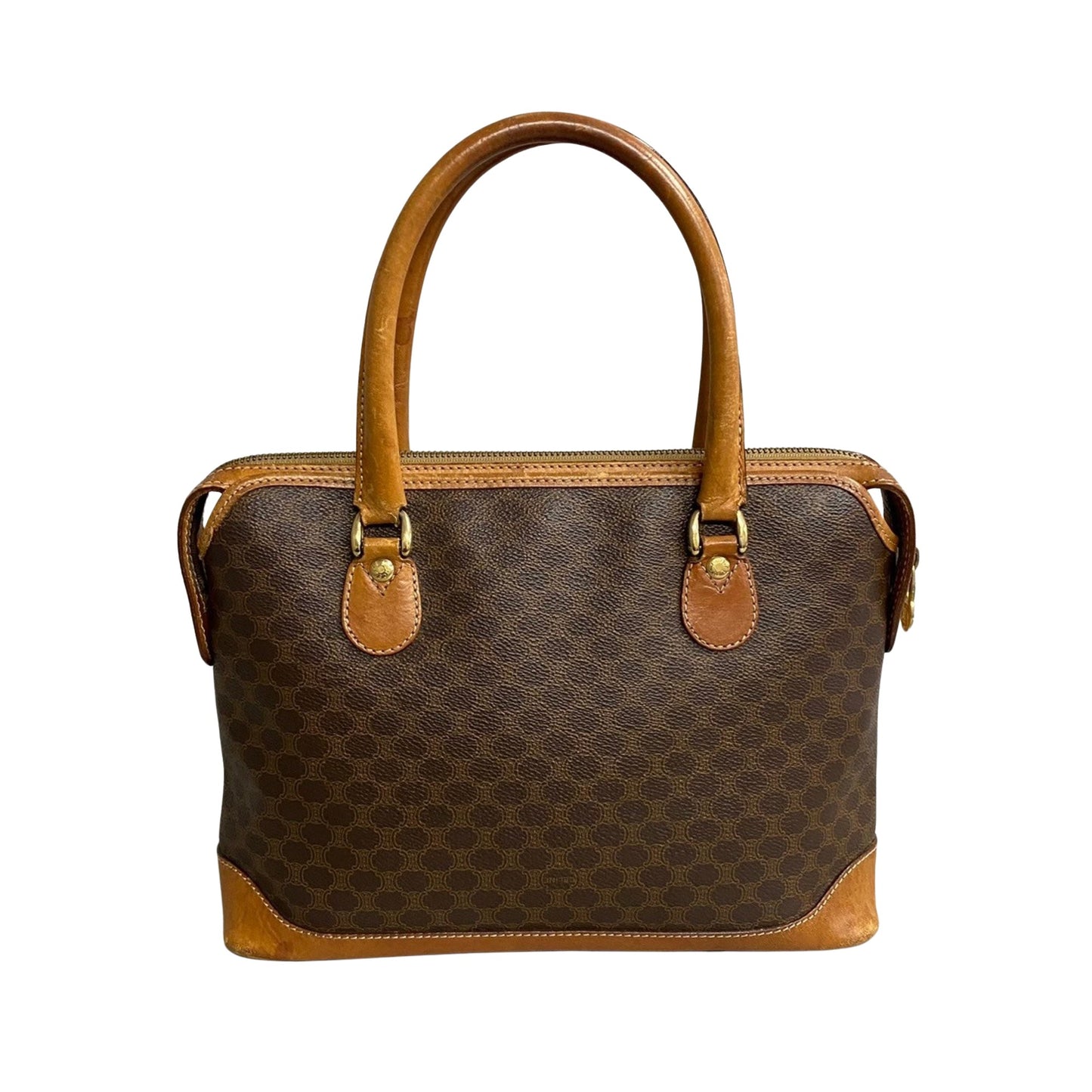 Céline Macadam, Brown, Canvas, handbag