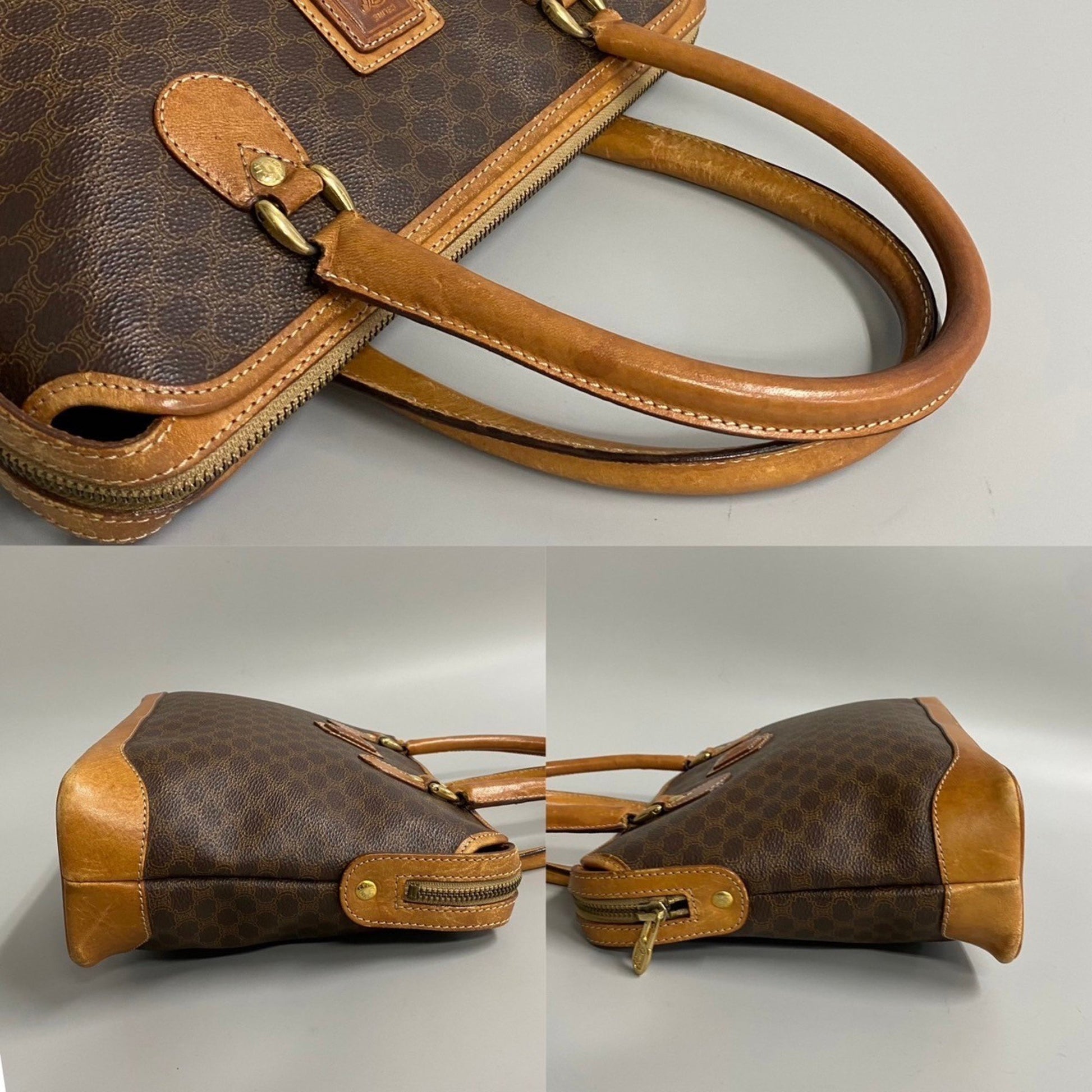 Céline Macadam, Brown, Canvas, handbag