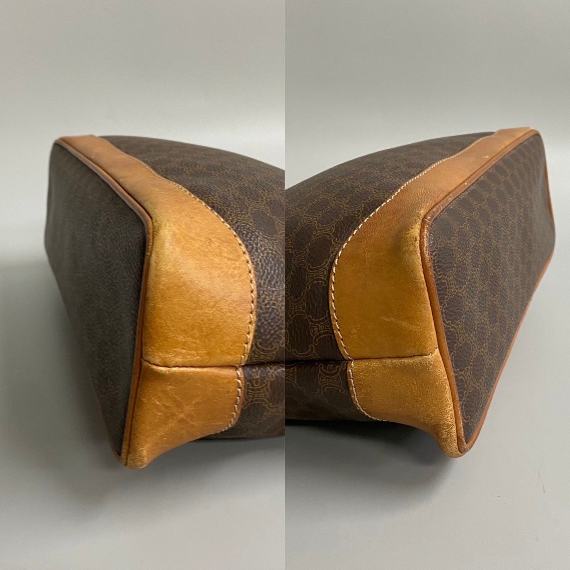 Céline Macadam, Brown, Canvas, handbag