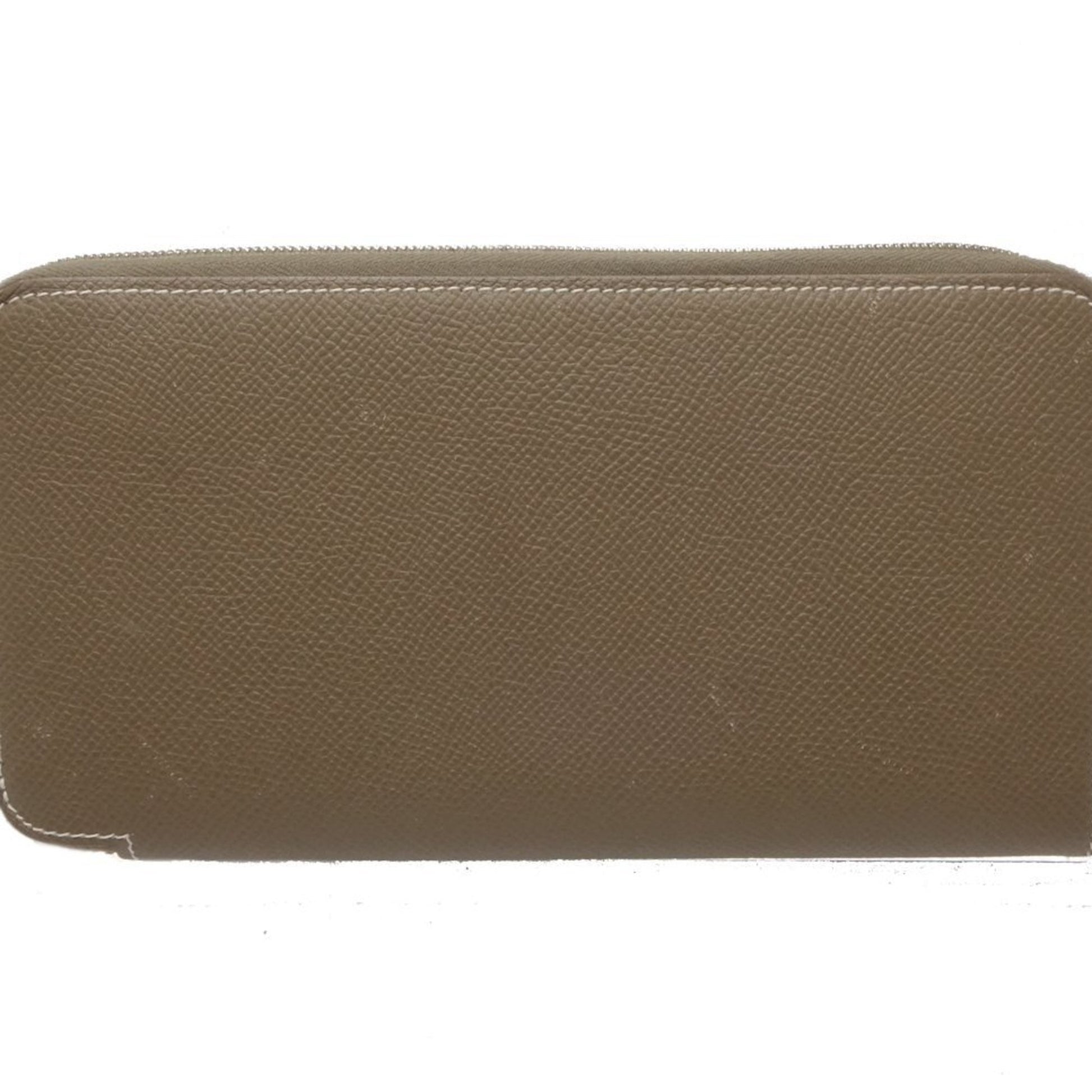 Hermès Silk'In, Grey, Leather, wallet
