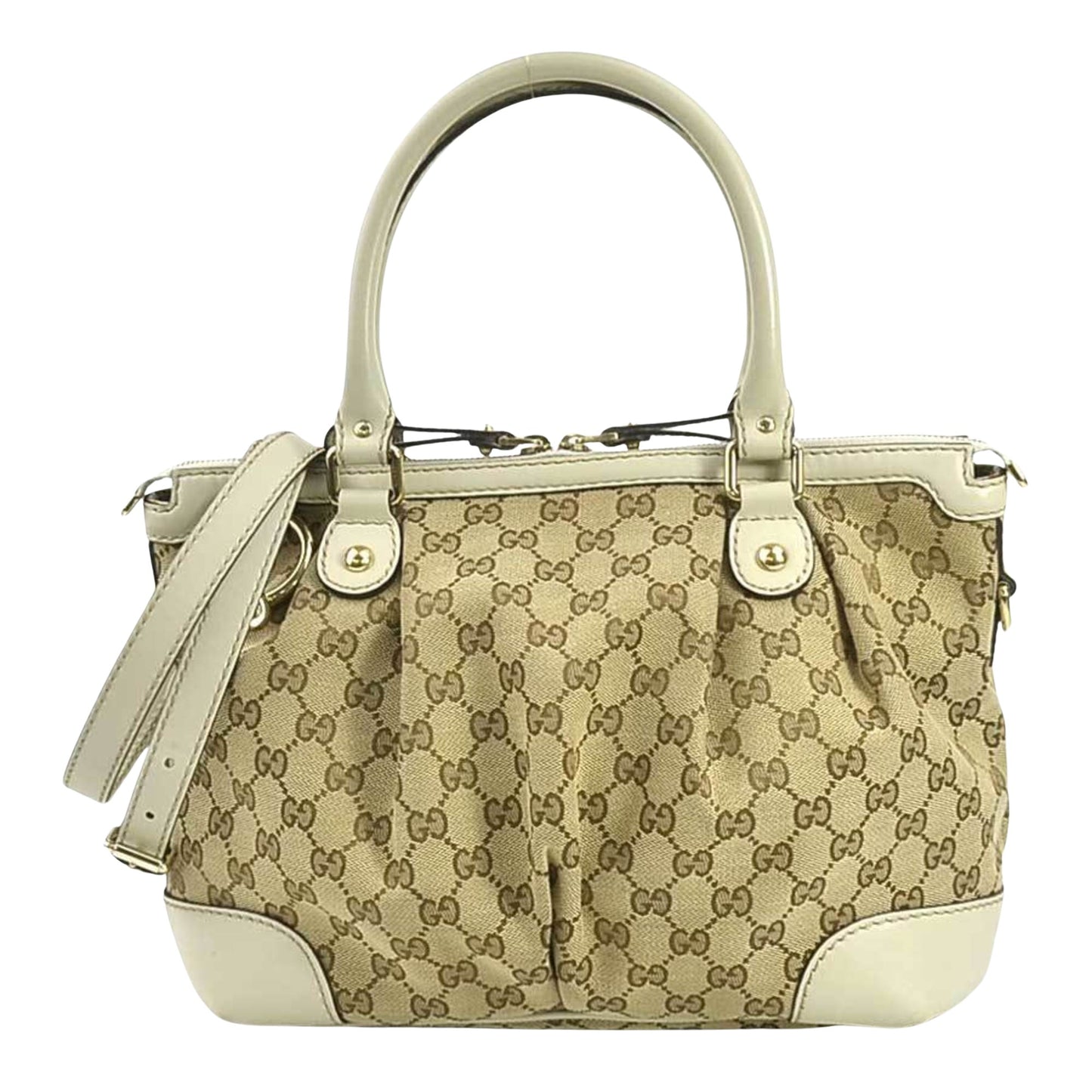 Gucci Sukey, Beige, Canvas, handbag