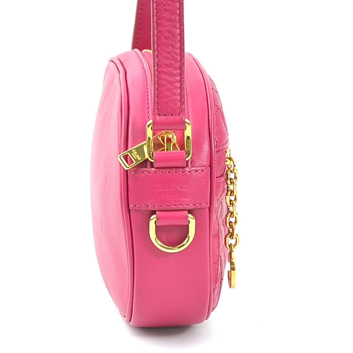 Céline, Pink, Leather, shoulder