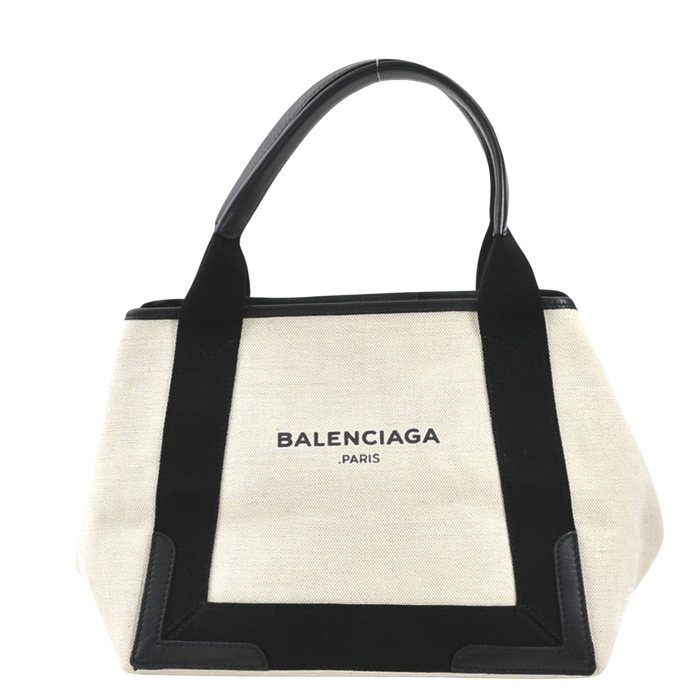 Balenciaga Navy Cabas, Ecru, Canvas, tote