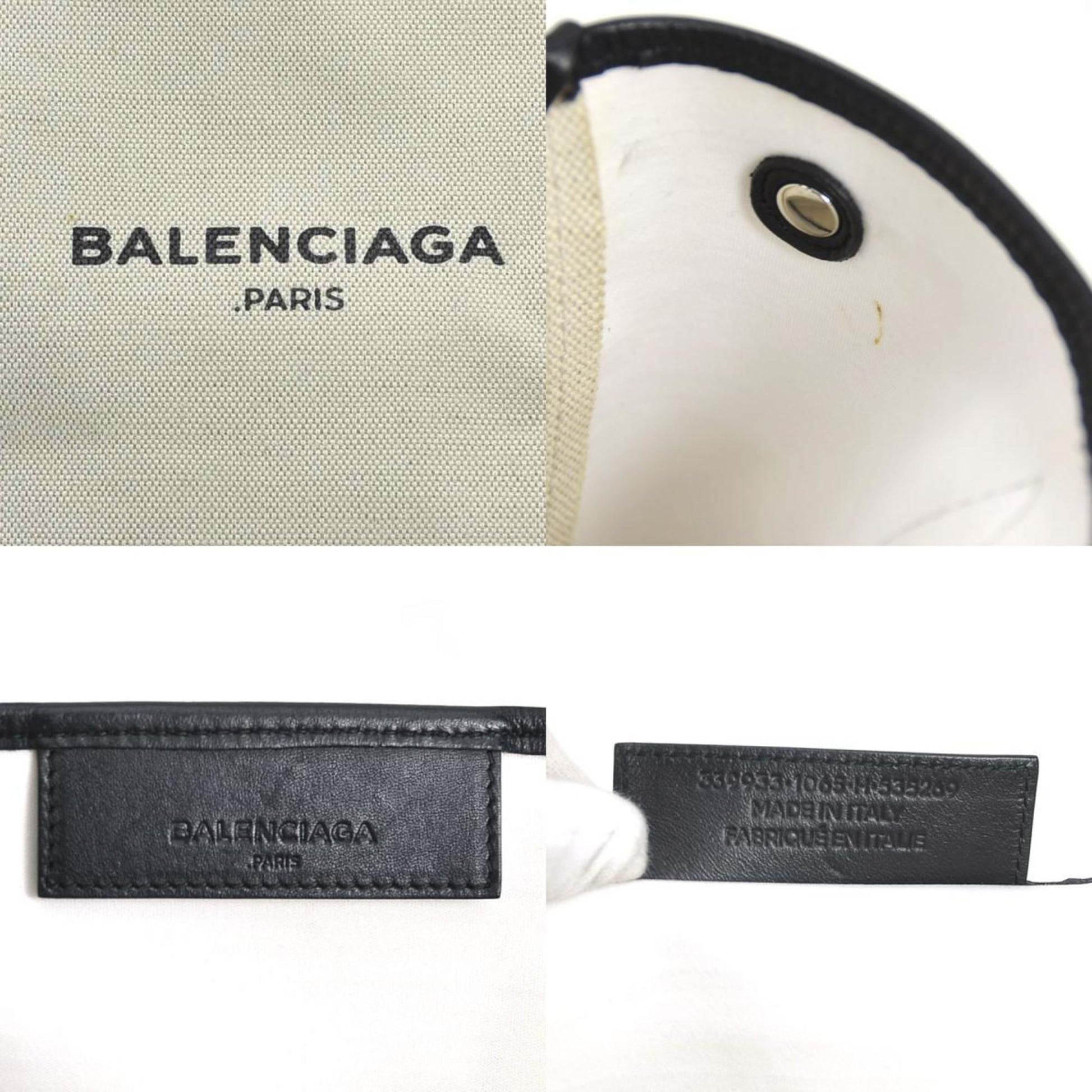 Balenciaga Navy Cabas, Ecru, Canvas, tote