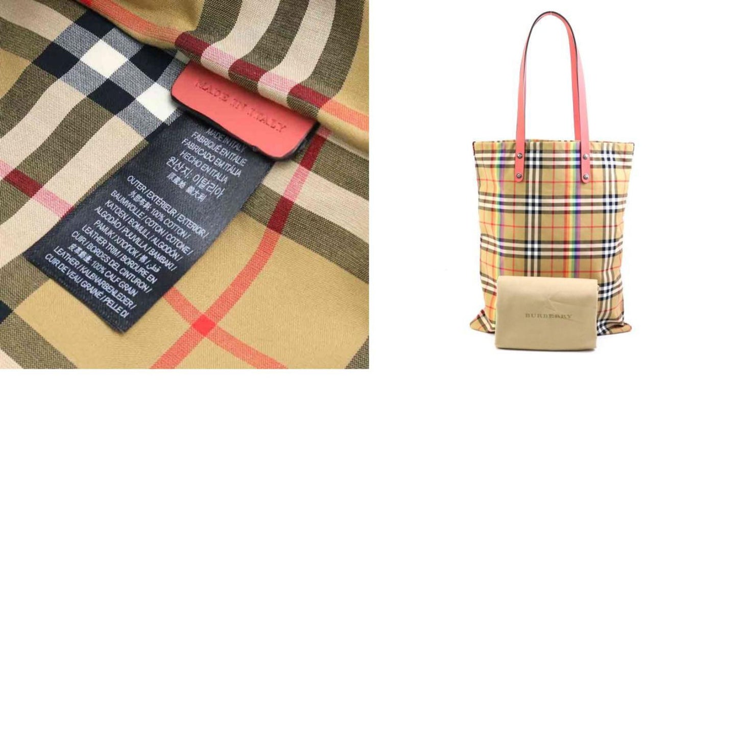 Burberry Nova Check, Multicolour, Cotton, tote