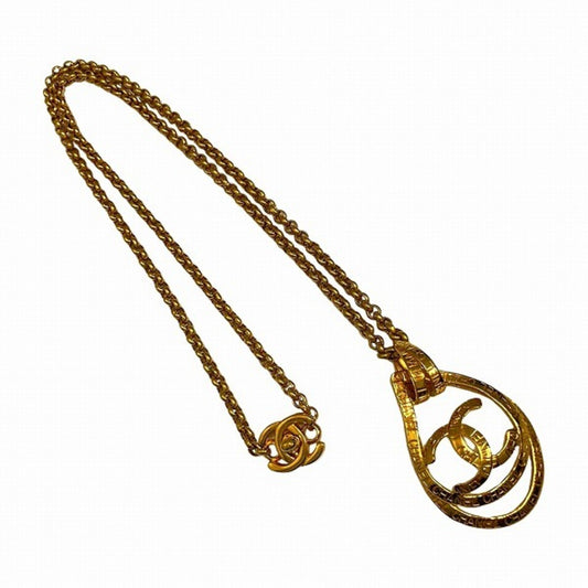 Chanel Logo CC, Gold, Metal, necklace