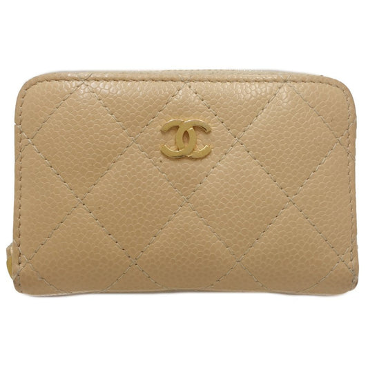 Chanel, Beige, Leather, wallet