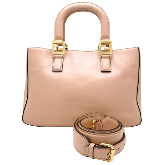 Fendi FF, Pink, Leather, handbag