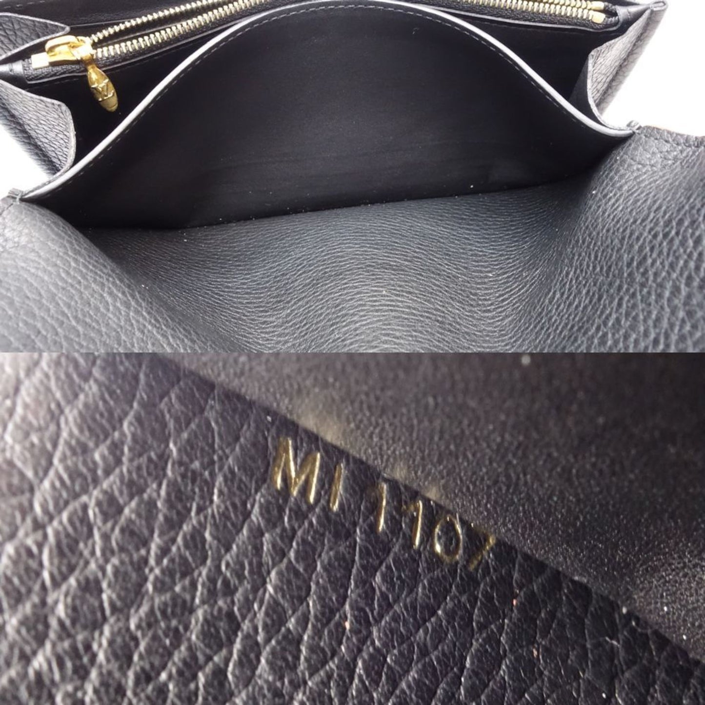 Louis Vuitton Capucines, Black, Leather, wallet