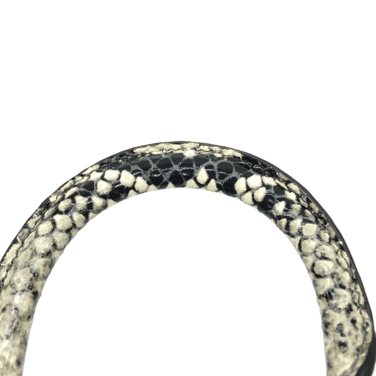 Balenciaga Hourglass Top Handle Bag Python Embossed Leather, GRAY, CALFSKIN, Handbag