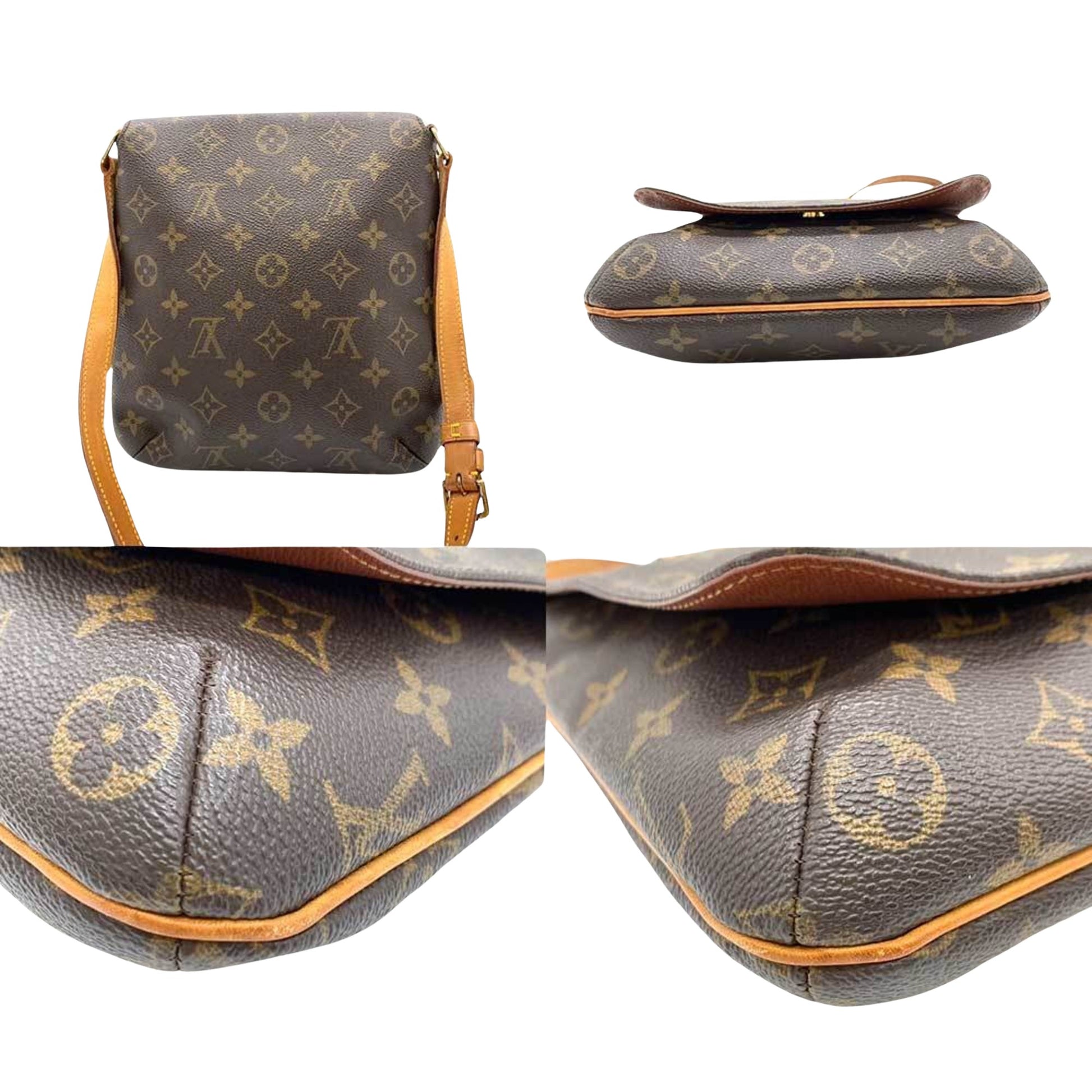 Louis Vuitton Musette Salsa, Brown, Canvas, shoulder