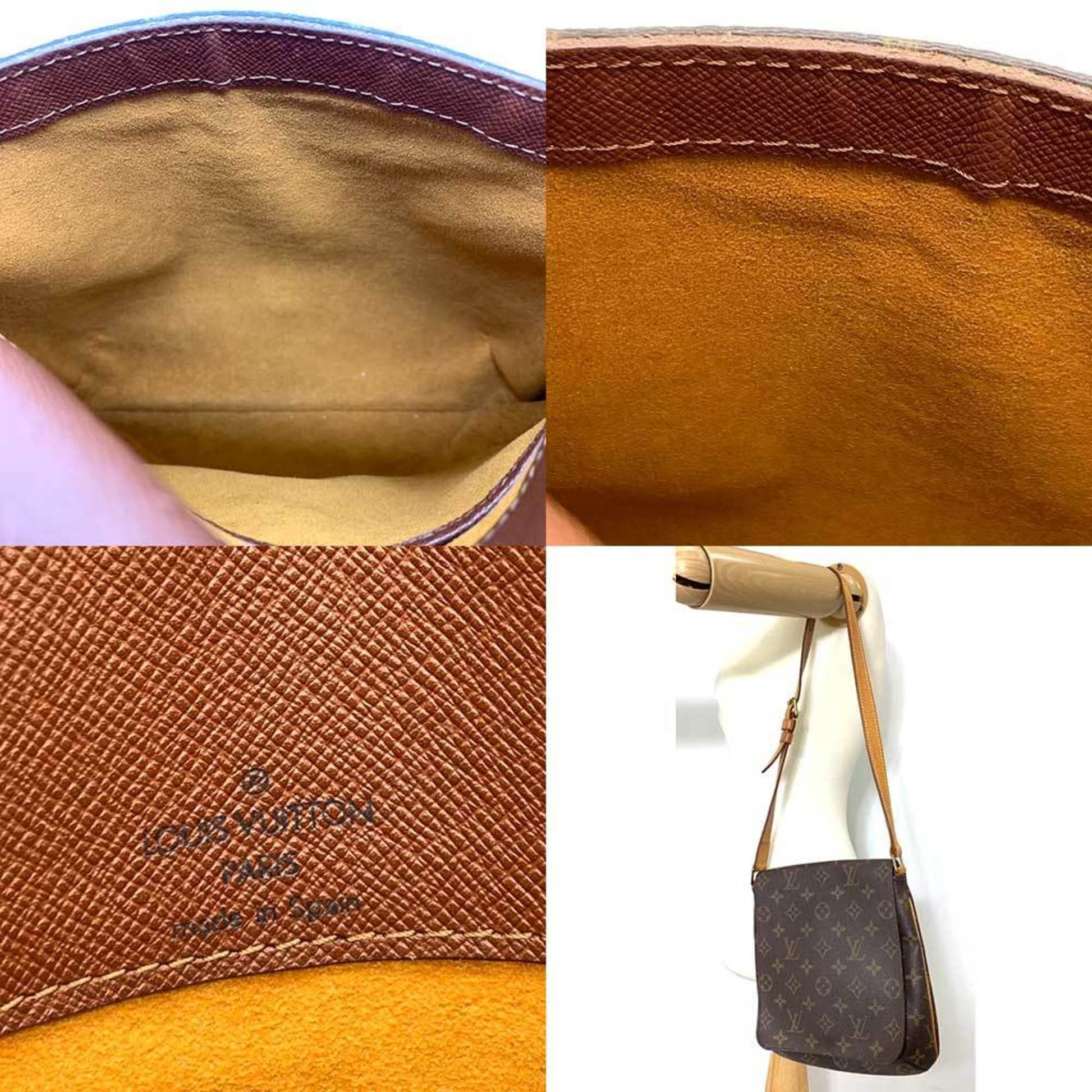 Louis Vuitton Musette Salsa, Brown, Canvas, shoulder