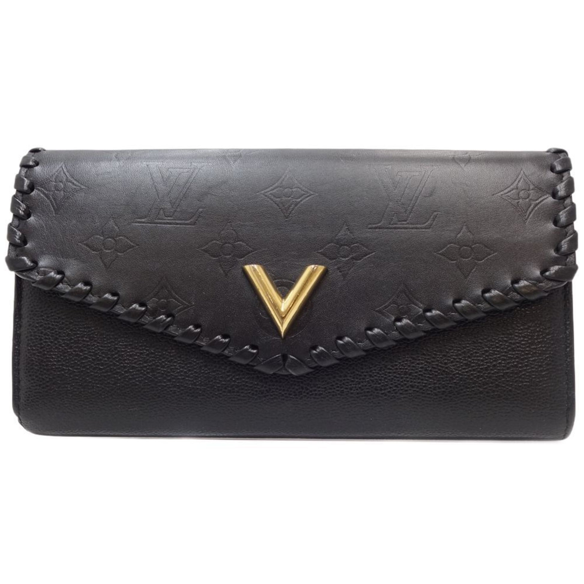 Louis Vuitton Very, Black, Leather, wallet