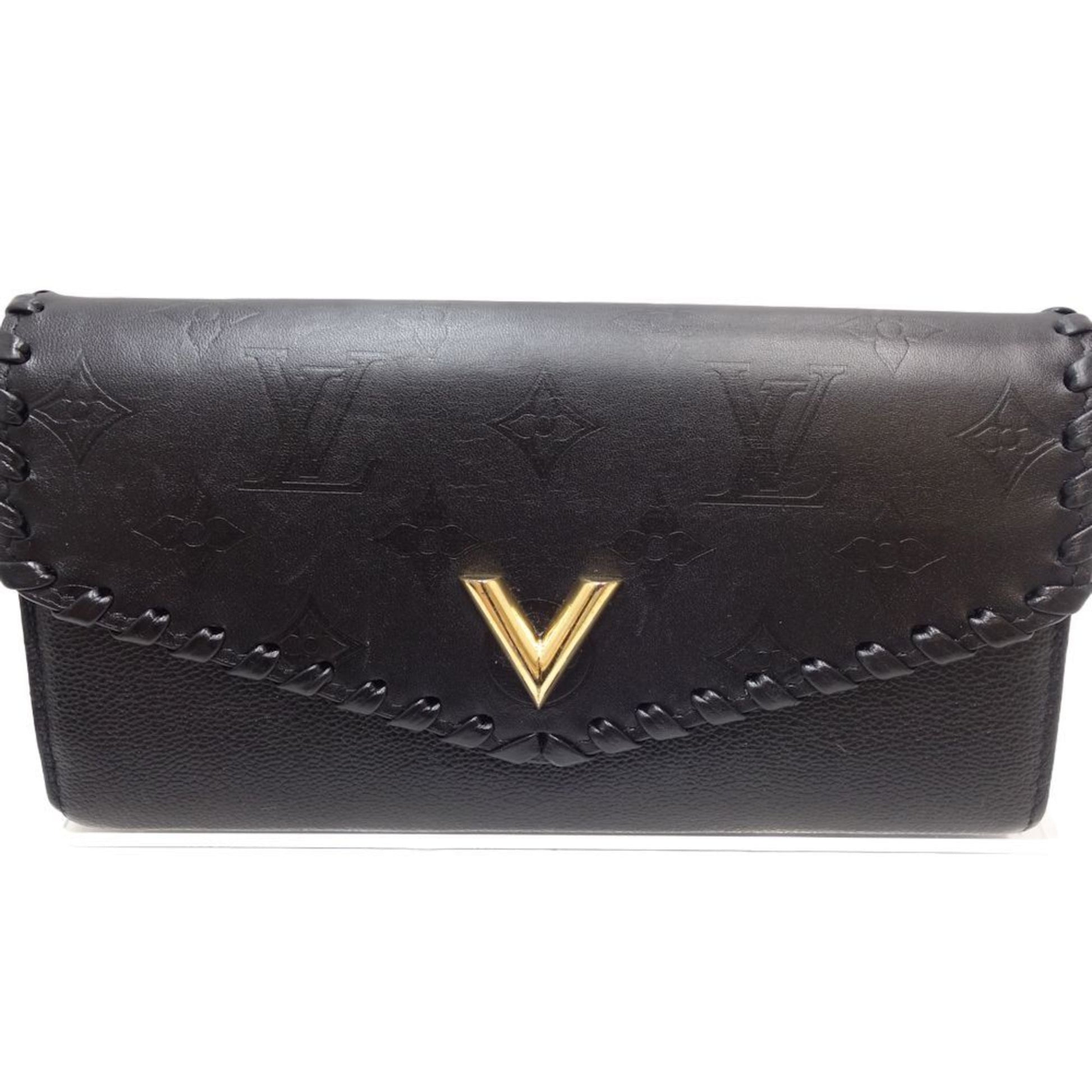 Louis Vuitton Very, Black, Leather, wallet