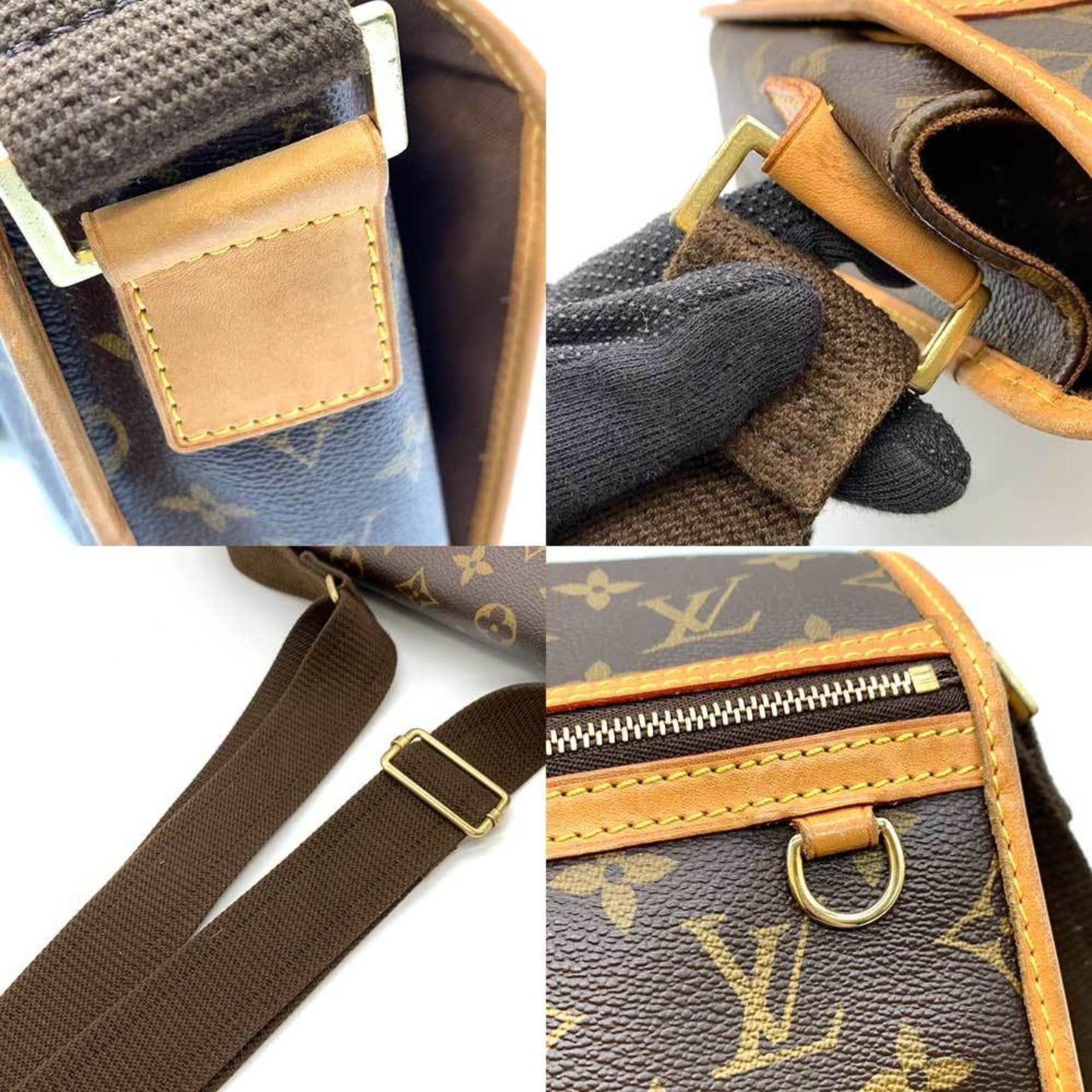 Louis Vuitton Bosphore, Brown, Canvas, shoulder