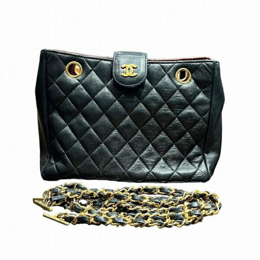 Chanel, Black, Leather, shoulder