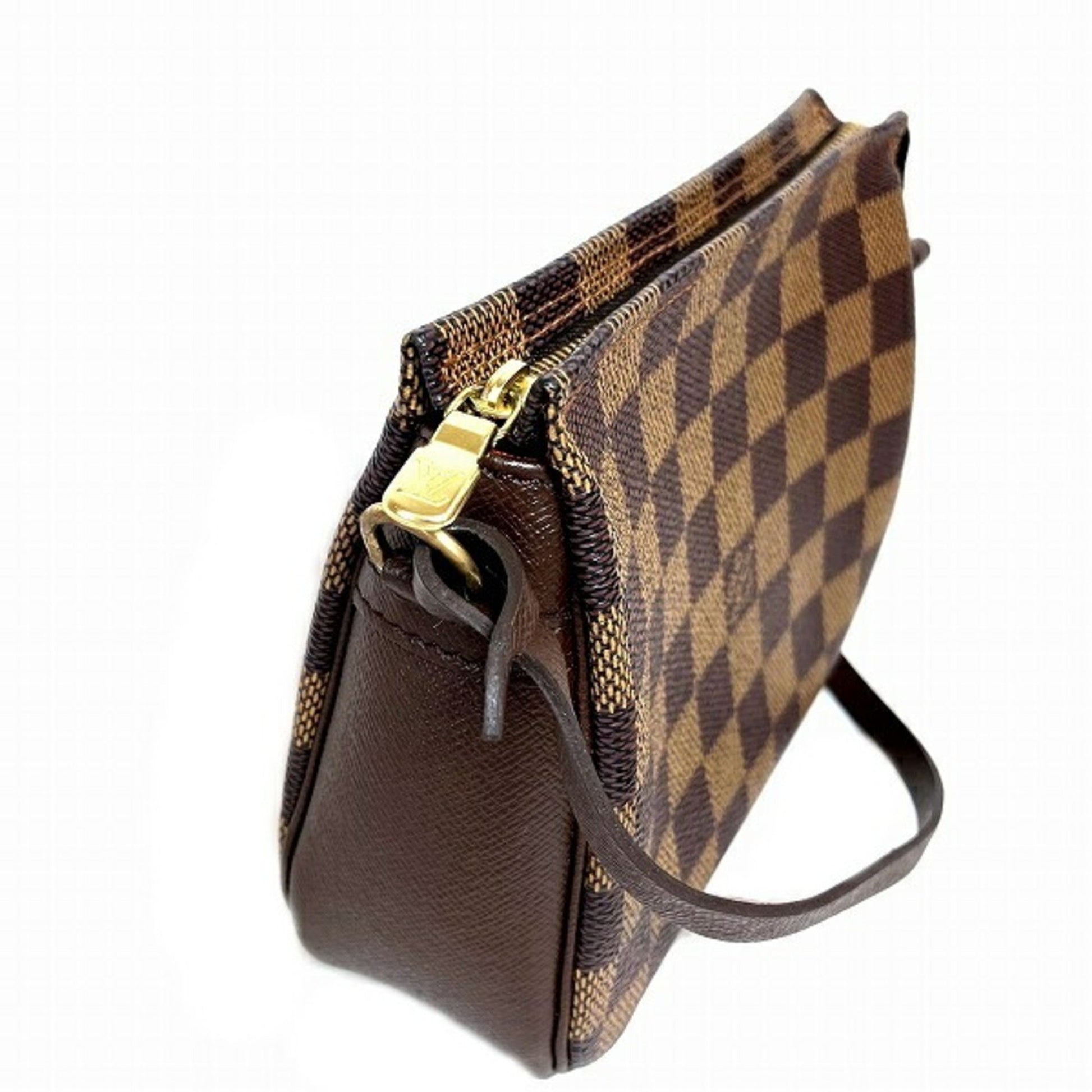 Louis Vuitton Trousse makeup, Brown, Canvas, clutch