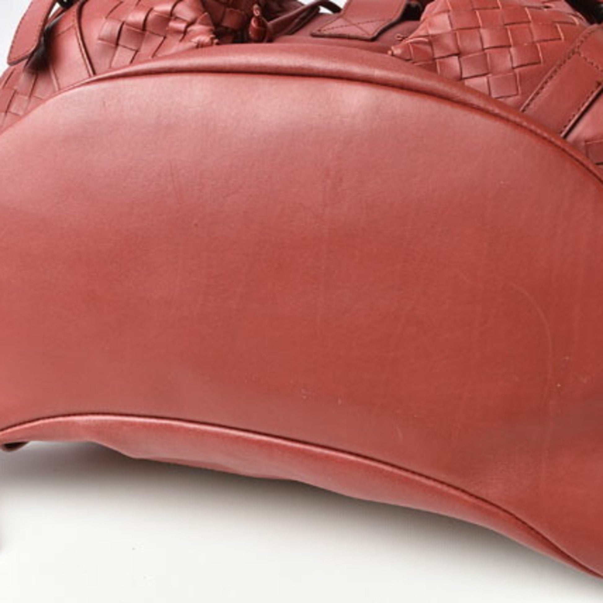 Bottega Veneta Intrecciato, Red, Leather, backpack