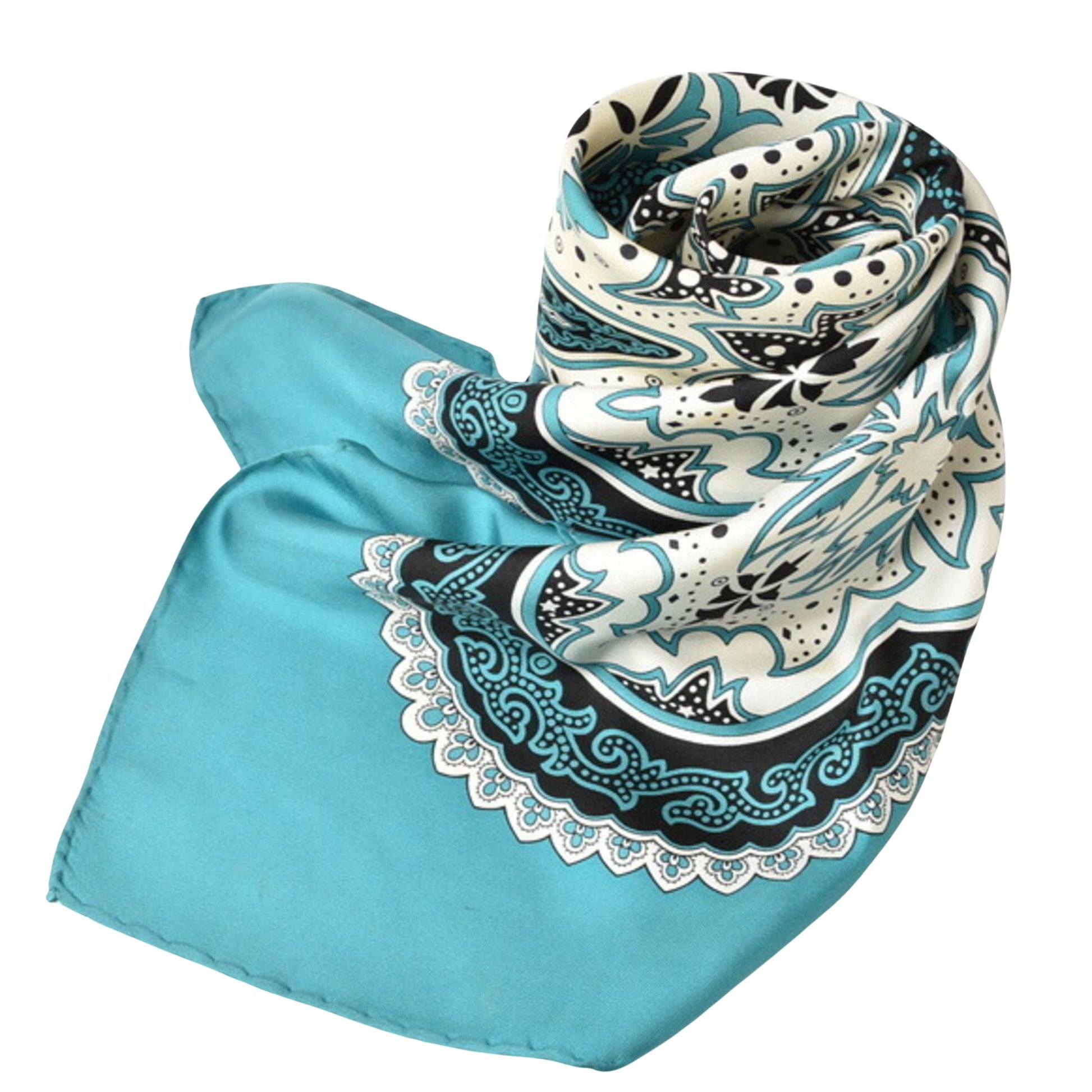 Gucci, Turquoise, Silk, scarf