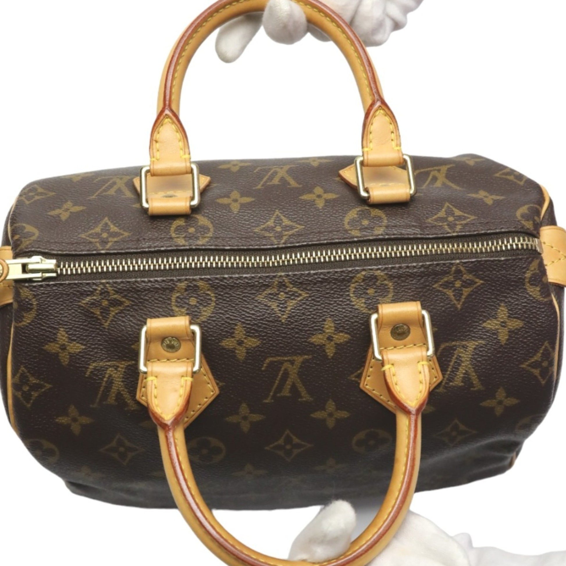 Louis Vuitton Speedy 25, Brown, Canvas, handbag