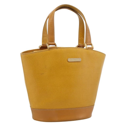 Burberry Handle Tote Leather, Yellow, Leather, Tote Bag
