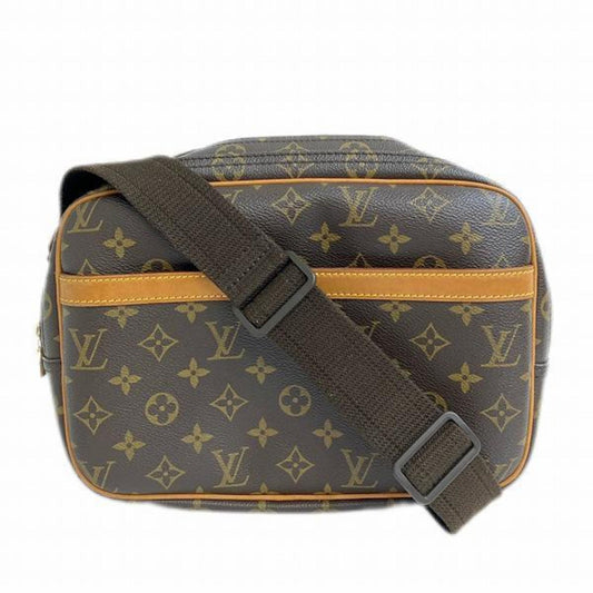 Louis Vuitton Reporter, Brown, Canvas, shoulder