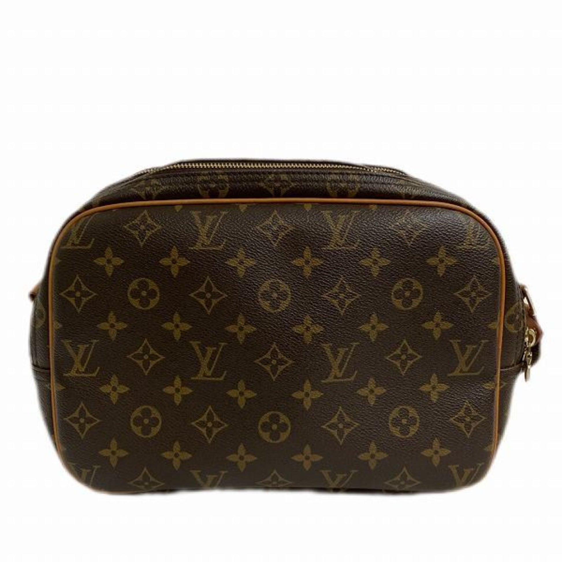 Louis Vuitton Reporter, Brown, Canvas, shoulder