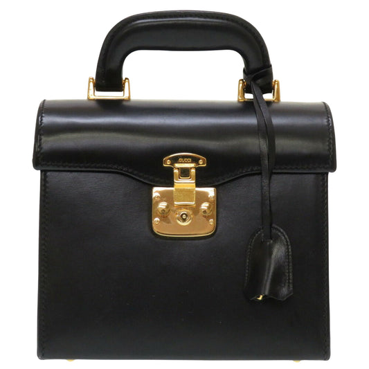 Gucci Lady Lock, Black, Leather, handbag
